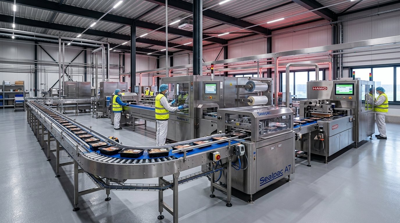ACE PAC packaging machinery in modern factory
