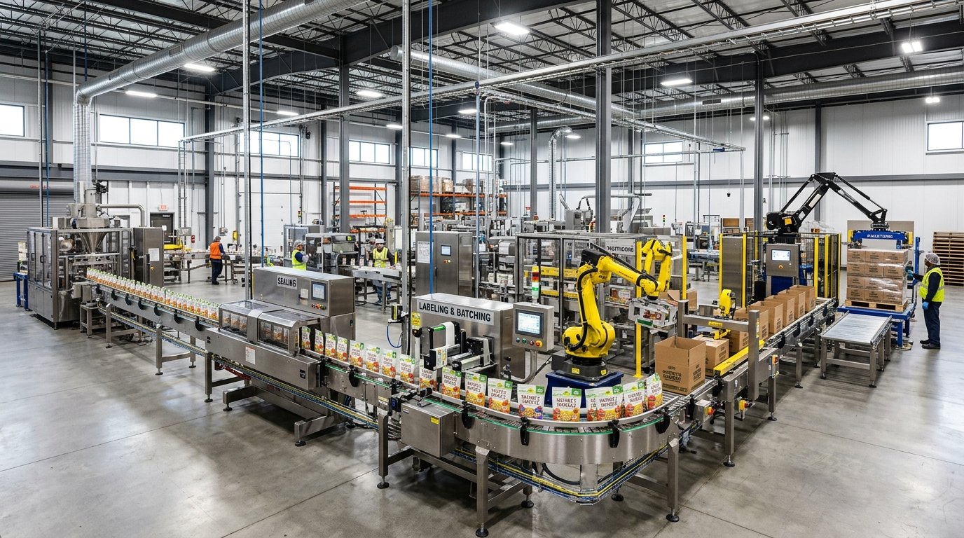 Complete packaging line installation by ACE PAC
