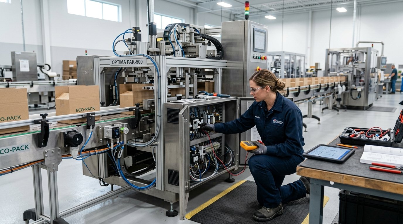 ACE PAC service engineer performing maintenance